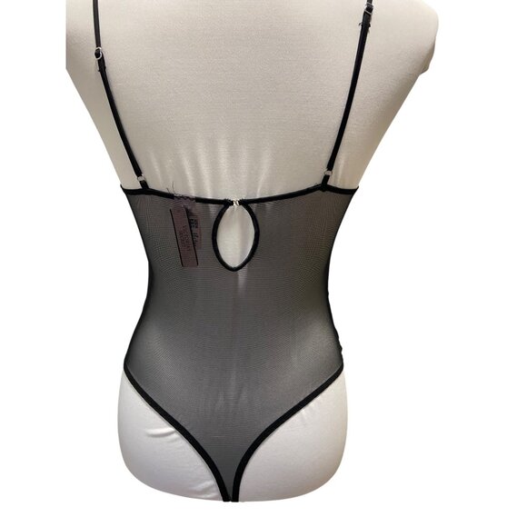 Victoria’s Secret Deep V Lace Teddy/Bodysuit Black Size M NWT Whimsigoth Fairy - Picture 10 of 13